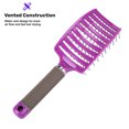 thumbnail image 4 of VONTER Curved Vented Hair Brush,Vent Brush, Styling for Thick Long Hair, Detangling Massage Brush for Women or Men,Vent Detangling Dryer Brush ,Fast Drying Blow Dryer Brush Wet/Dry-Purple, 4 of 8