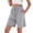 Grey, variant on Women's Casual Sweat Shorts Soft High Waist Shorts Wide Leg Running Workout Bermuda Knee Shorts with Pockets by Yigetop Black L