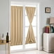 thumbnail image 1 of Cortinas de puerta francesa de alta precisión de color sólido, con ojal para barra de deslizamiento, beige 25*40 (64*102), 1 of 8