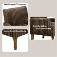 thumbnail image 5 of Leumius Modern Accent Chair with 9" Solid Wood Legs, Comfortable Upholstered Corduroy Armchair for Living Room Bedroom, Office Dark Coffee, 5 of 9