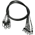 Eagle Claw 24" 45 lb. Heavy Duty Wire Leader, Black, 6 Pack