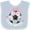 Blue and White, variant on Inktastic Soccer Princess- Tiara Girls Baby Bib