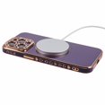 thumbnail image 4 of Pour iPhone 14 Pro Max Étui TPU 6D Électroplaquée Cœur d'Amour Compatible avec MagSafe - Violet, 4 of 5