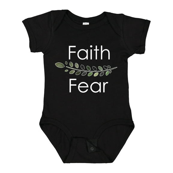 Inktastic Faith Over Fear with Laurels Gift Baby Boy or Baby Girl Bodysuit