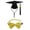 Black, variant on Novamily Pet Graduation Caps with 2026 Black Tassels, Dog and Cats Graduation Hats Adjustable Mini Graduation Caps for Graduation Photo Props Holiday Accessories (Black)