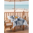 thumbnail image 2 of Outdoor Tablecloth with Umbrella Hole for Patio/Picnic/Party/Camping, Coastal Starfish Waterproof Table Cloth Rectangle Table Cover Washable, Ocean Conch Nautical Navy Oil Paint Coral (60"x 84"), 2 of 9