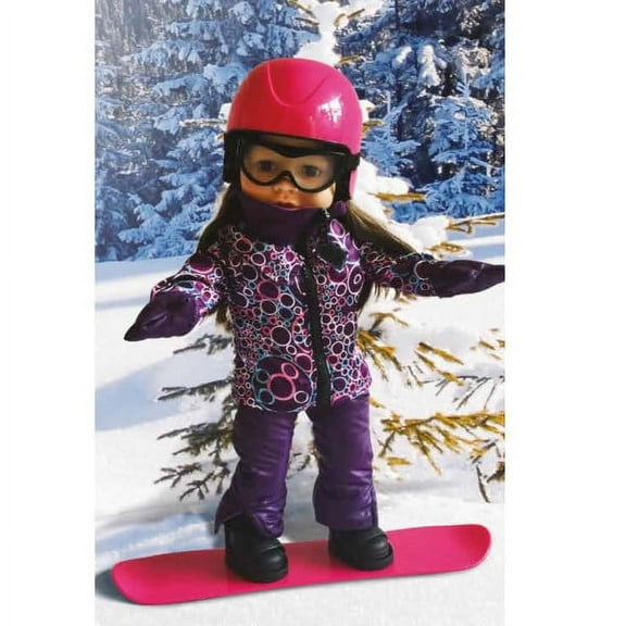 The New York Doll Collection Snowboard and Accessories for 18 inch Dolls