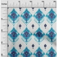 thumbnail image 2 of oneOone Polyester Spandex Medium Blue Fabric Asian Ikat Sewing Craft Projects Fabric Prints By Yard 56 Inch Wide-8512, 2 of 4