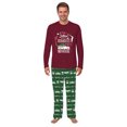 thumbnail image 3 of Family Matching Christmas Vacation Pajama Set, Festive Truck And Green Holiday Pattern Pants, 3 of 7