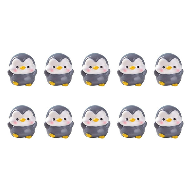 10 Figuras de Pingüino En Miniatura, Modelo de Pingüino, Juguetes de Resina, Figura de Pingüino para Decoración.