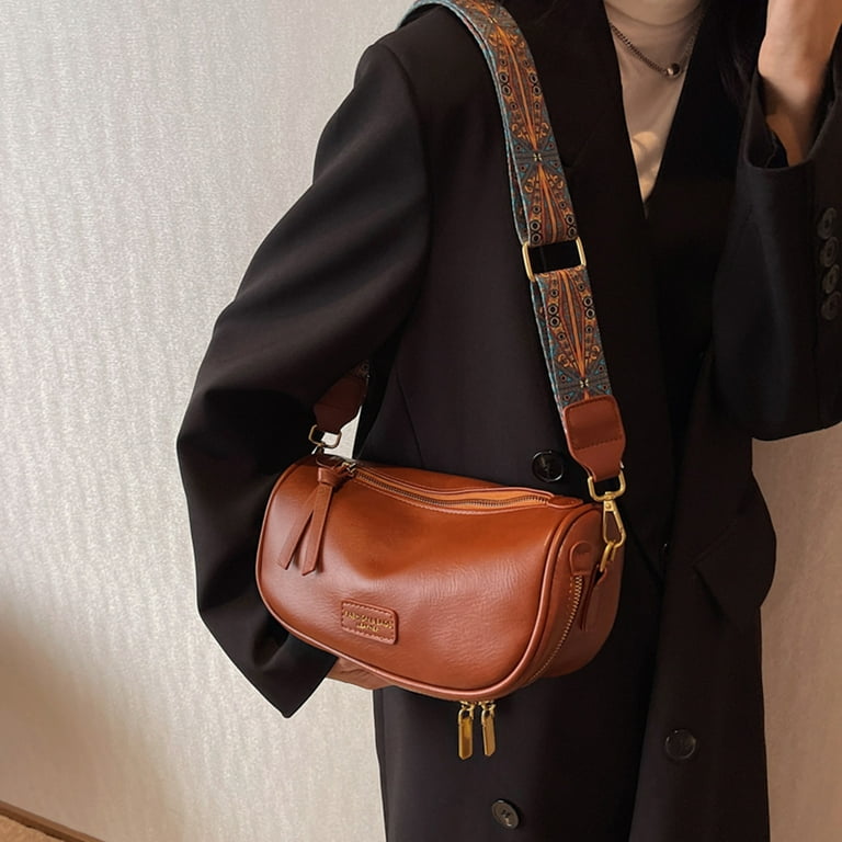 Leather Cross Body Bags with Wide Straps