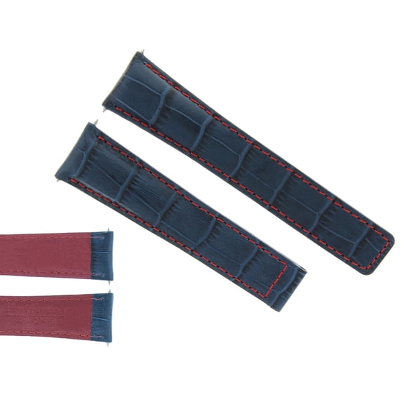22MM MONACO LEATHER WATCH BAND STRAP FOR TAG HEUER CAW2111.FC6183  BLUE RED