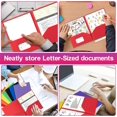 thumbnail image 6 of Tutuviw 6 Pack Pocket Folders with Labels Bulk Colorful Paper Folders Business Card Holder Letter Size Two Pocket for Office Supplies, 6 of 7