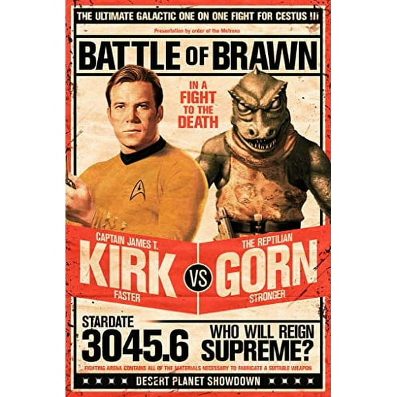 Star Trek Poster - Captain Kirk vs The Reptilian Gorn (24"x36")