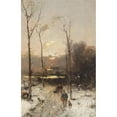 thumbnail image 3 of Anton Windmaier 11x14 Black Modern Framed Museum Art Print Titled - Hunter in the Winter Forest, 3 of 5