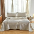thumbnail image 2 of Simple&Opulence 100% French Linen Sheet Set Breathable Durable for Hot Sleepers Bedding 4 Pcs Set-1 Flat Sheet,1 Fitted Sheet,2 Pillowcases with Hemstitch Lace Embroidery Design (Linen, King), 2 of 8