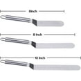 thumbnail image 2 of Juego de 3 cuchillos para tartas y espátulas de acero inoxidable con ángulo de 6/8/10 pulgadas, cuchillo para glaseado de acero inoxidable, cuchillo de cocina profesional, 2 of 8