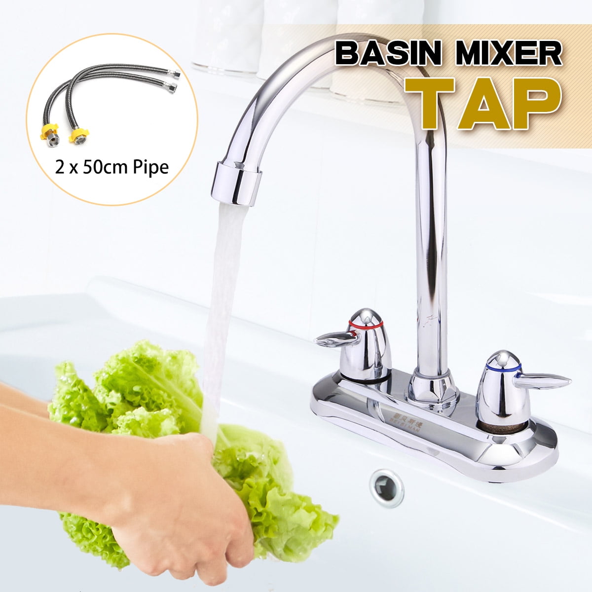 360° Swivel Tap Aerator Sink Mixer Faucet Nozzle Dual Spray Bathroom
