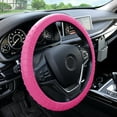 thumbnail image 3 of FH Group Soft Silicone Steering Wheel Cover with Textured Pattern and Anti-Slip Grip Design, UV-Resistant, Easy Installation, Durable, Waterproof & Odorless, Universal Fits 14.5" - 15.5" - Pink, 3 of 4