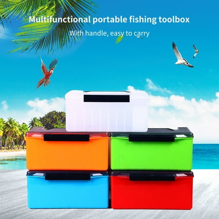 AURORA TRADE Waterproof Fishing Tackle Box Designed with Multi Grids Sun Thicker Frame Fishing Storage Lure Box for Freshwater Saltwater 10 6 x 4 9 x 6 3