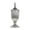 Silver Tall Solid Urn 12" x 12" x 32", variant on DecMode 10" x 26" White Ceramic Tall Fluted Urn Decorative Jars with Grooves and Lid, 1-Piece