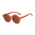 thumbnail image 2 of kurtrusly Lunettes de Soleil Optiques Rondes Lunettes pour Bébé Crème Tout-Petit à la Mode Classiques avec Monture de Forme Ronde Accessoires de Vêtements Assortis Orange Rouge, 2 of 7