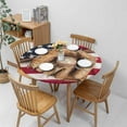 thumbnail image 4 of Baseball Round Table Cloth Cover American Flag Vintage Baseball Bat Glove Ball Tablecloth for Indoor Outdoor Picnic Party Fit for Round Tables, 4 of 6
