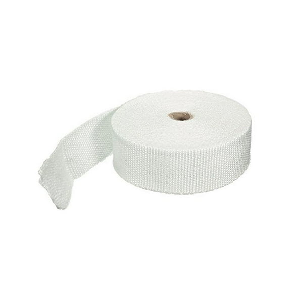 Worgeous 1.5mm * 25mm * 5mm Exhaust Heat Wrap Roll Header Tube Fiber Wrap Tape for Car Motorcycle (White)