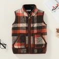 thumbnail image 2 of Younger Tree Kid Little Girls Puffer Lightweight Plaid Quilted Vest Cute Winter Outwear Padded Outfit for 4-5T, 2 of 7