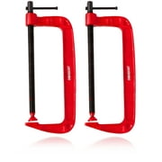 Homdum Heavy Duty G Clamp | C Type Clamping Tool | Pack Of 2 Pieces (12 Inch) Red