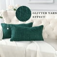 thumbnail image 5 of Home Soft Things 2 Piece Cable Knit Throw Pillow Cover - Deep Teal - 14" x26", 5 of 7