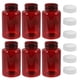 thumbnail image 5 of Portable and Practical Empty Pills Bottles with Caps for Storage Amber PET Material 6 Pcs, 5 of 5