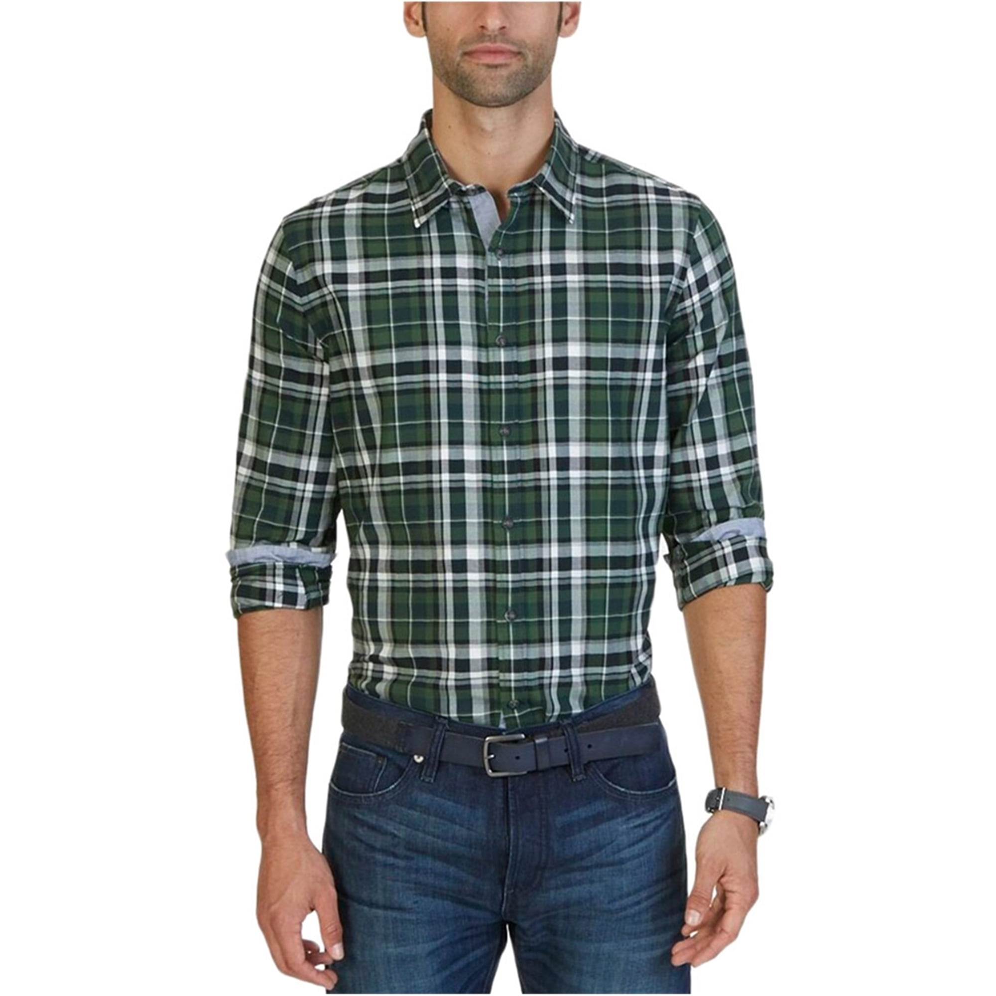mens fitted button up shirts