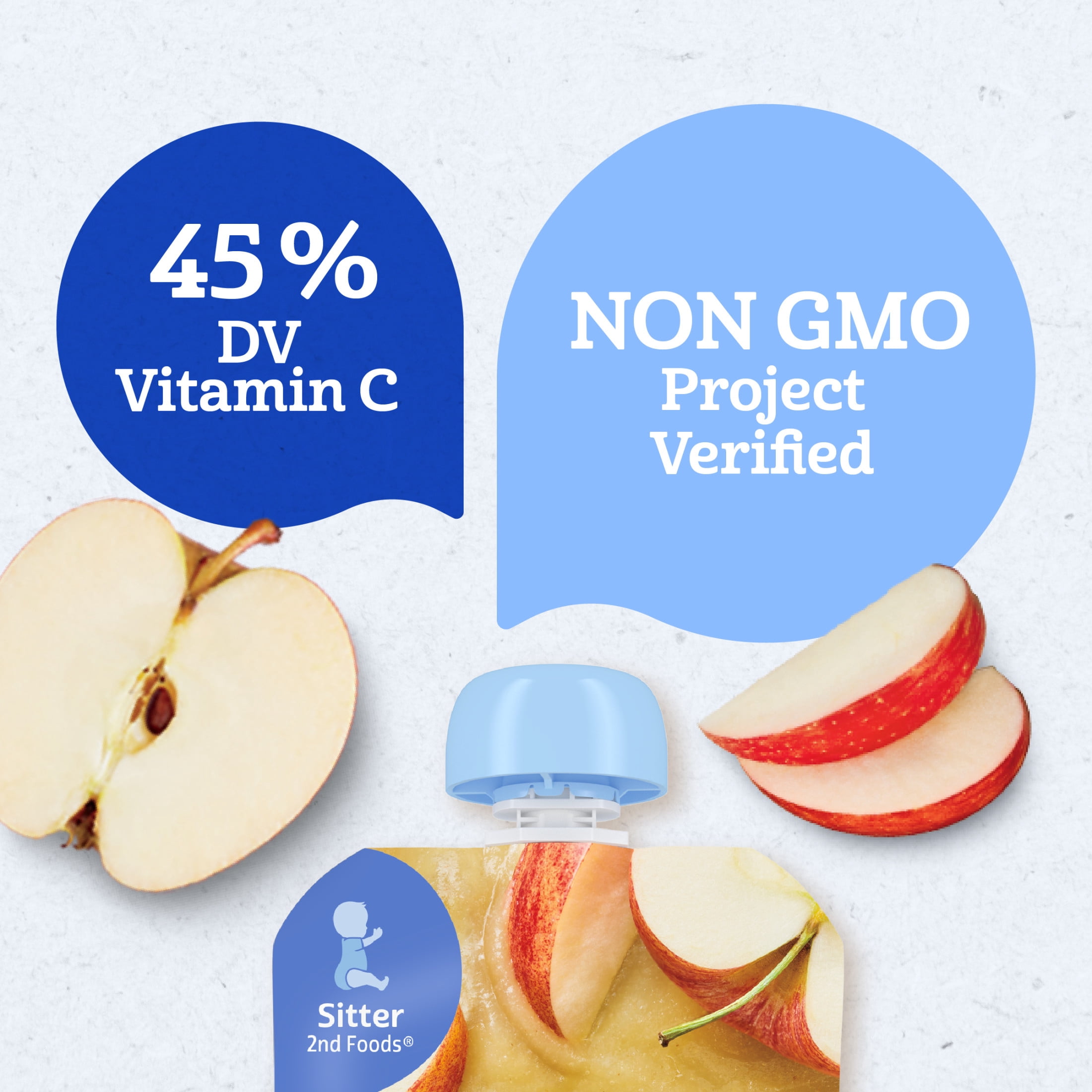 Gerber Stage 2 Baby Food, Apple Puree Pouch 99 g