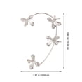 thumbnail image 2 of KAKOWELY 1Par Aretes Ear Cuffs Con De En Metal Plateado Accesorios Sin Perforación, 2 of 8