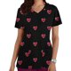 thumbnail image 1 of TaTaai Romantic Valentine Print Casual Blouse, Women's V Neck Short Sleeve Top with Functional Pockets, Lightweight Holiday Shirt for February Gifting Gift, 1 of 5