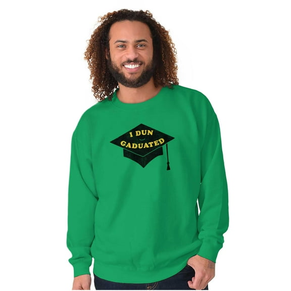 Funny Graduation I Done Graduated Unisex Plus Fleece Graphic Sweatshirt Brisco Brands 2X