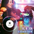 thumbnail image 1 of Binmer 3PC Acrylic Crystal Led Luminous Bar Cocktail Colorful Decoration Coaster-s, 1 of 6