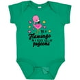 thumbnail image 3 of Inktastic Be a Flamingo in a Flock of Pigeons with Flowers Girls Baby Bodysuit, 3 of 5