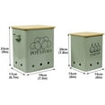 thumbnail image 7 of Brabtod Pantry Organizers Storage,2 Set Stackable Kitchen Counter Organizers for Onion,Potato,Fruit,Produce and Vegetable,Kitchen Storage Canister,Green, 7 of 7