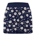 thumbnail image 5 of LEBONYARD Womens Clearance under $10,Women Solid Color Bottom Pants Floral Skirt Hem Medium Waist Skirt Pants Sports Shorts Bottom Skirt Pants Shorts Navy L, 5 of 5
