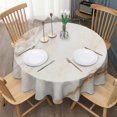 thumbnail image 3 of White Gold Marble Pattern Round Tablecloth 60"x60",Wrinkle Wipeable Table Cloth for Kitchen Dining Room Picnic Patio Party, 3 of 6