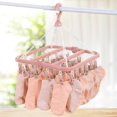 thumbnail image 3 of LAICAIW Sock Dryer Hanger, Clothes Drying Hanger with 32 Clips and Drip Hanger Clothes Hanger Drying Rack, Foldable Stocking Rack Swivel Clip and Drip Hanger Clothes Hanger Drying Rack, 3 of 7