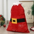thumbnail image 5 of Velvet Santa Gift Bag – Large Red Drawstring Christmas Sack with Belt and “Merry Christmas” Embroidery, Reusable Velvet Backpack for Holiday Gift Wrapping, Decor, Storage, 5 of 5