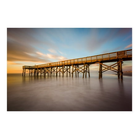 Noir Gallery Isle Of Palms South Carolina Beach Pier Sunrise Metal Noir Gallery Isle Of Palms South Carolina Beach Pier Sunrise Metal Wall Art