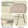 thumbnail image 5 of SHGJ&SOFT Set of 4 Folding Chairs with Padded Seats and Backs, Black Metal Frame Chair for Indoor and Outdoor, Capacity 350 lbs, Brown, 5 of 8