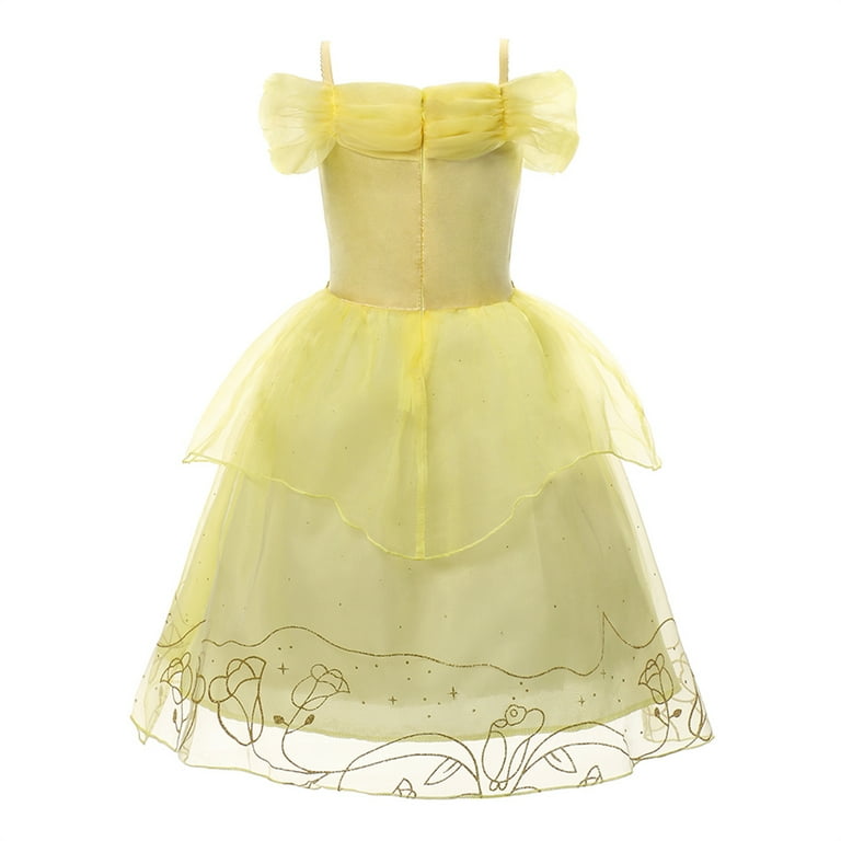 Princess Dresses for Girls Belle Dress Costume Halloween Birthday