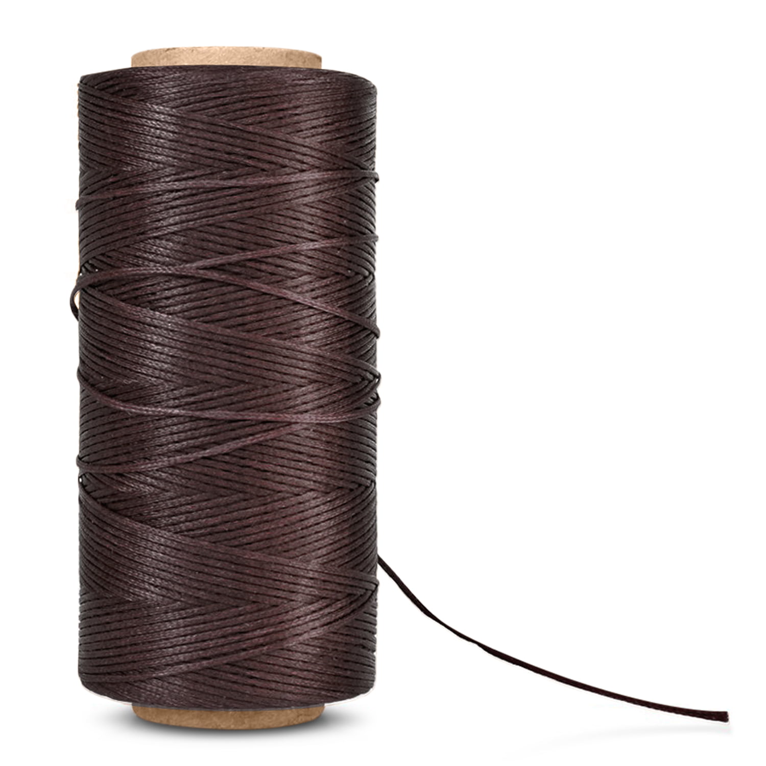 Flat Waxed Thread for Leather Sewing - Leather Thread Wax String Polyester Cord for Leather Craft Stitching Bookbinding by Mandala Crafts 210D 1mm