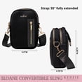 thumbnail image 5 of Kedzie Women's Neoprene Convertible Sling Bag with Adjustable Strap, Black, 5 of 6