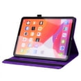 thumbnail image 4 of SaniMore Wallet Case for Samsung Galaxy Tab A9 Plus 12.4" 2023 SM-X810/X816/X818, PU Leather Embossed Sunflower Shockproof TPU Shell Card/Pen Holder Hand Rope Anti-slip Kikstand Tablet Case, Purple, 4 of 4